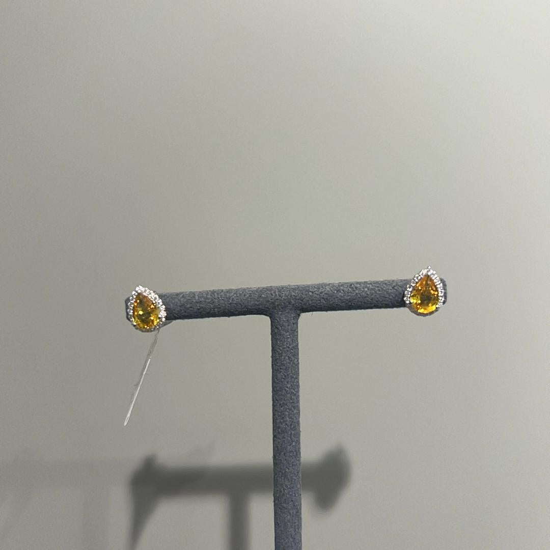 1.57 ct Yellow Citrine Earrings