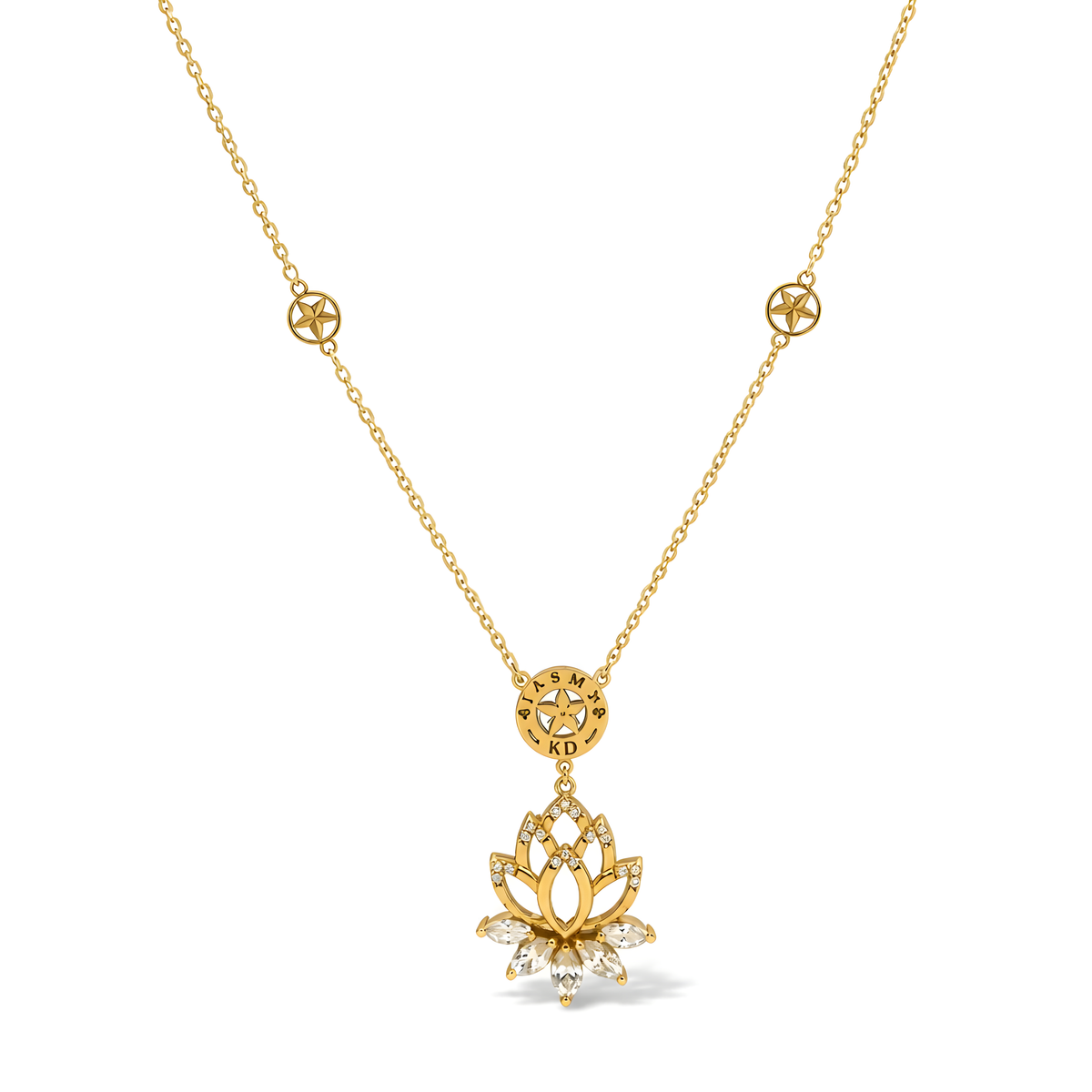 18k Lotus Flower Necklace