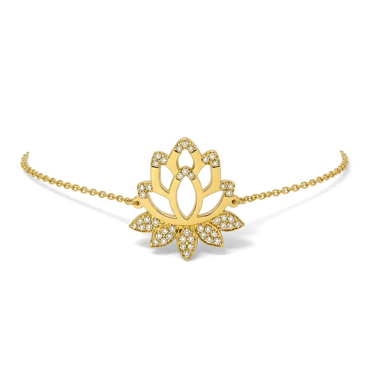 18k Lotus Bracelet