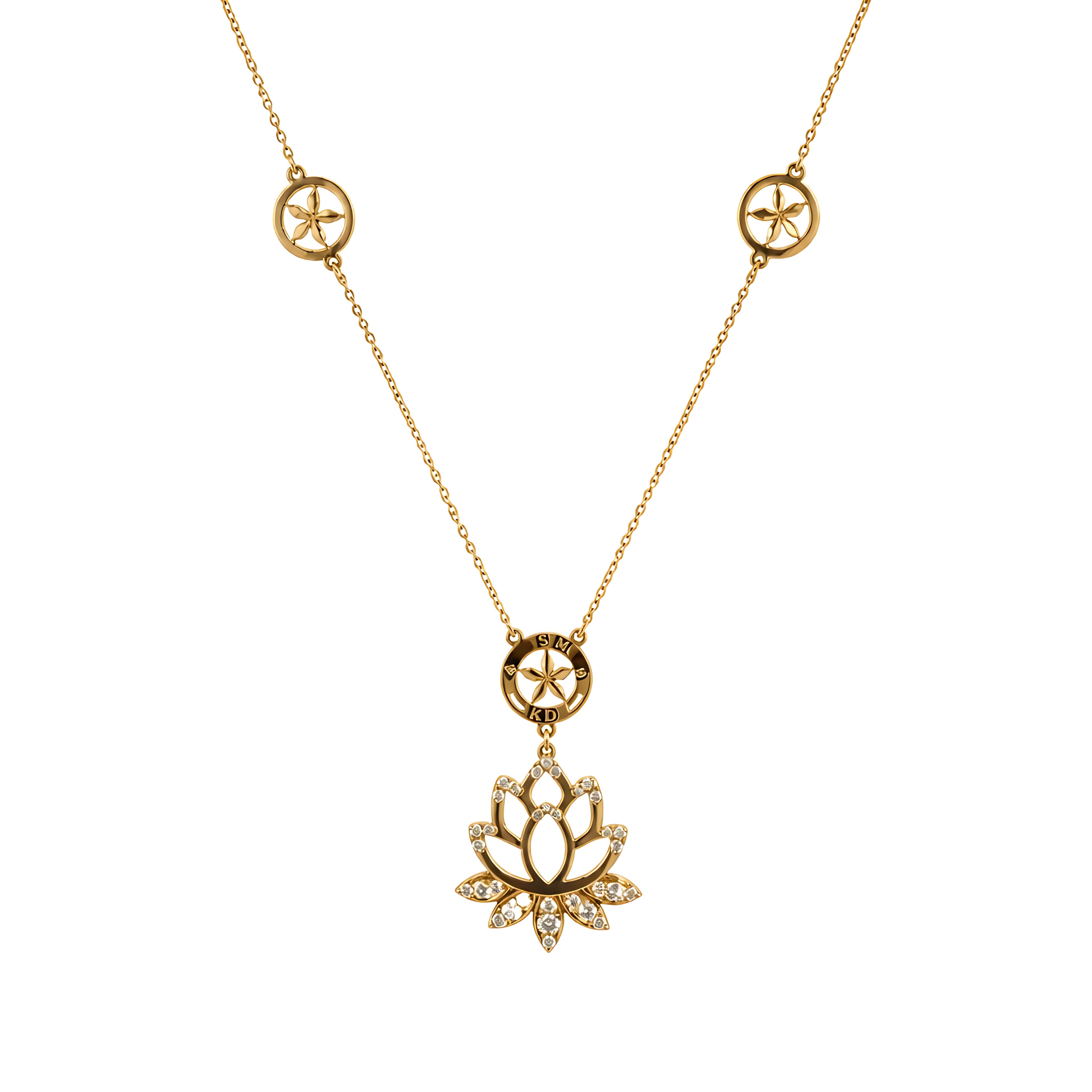 18k Lotus Necklace