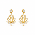 18k Lotus Earrings