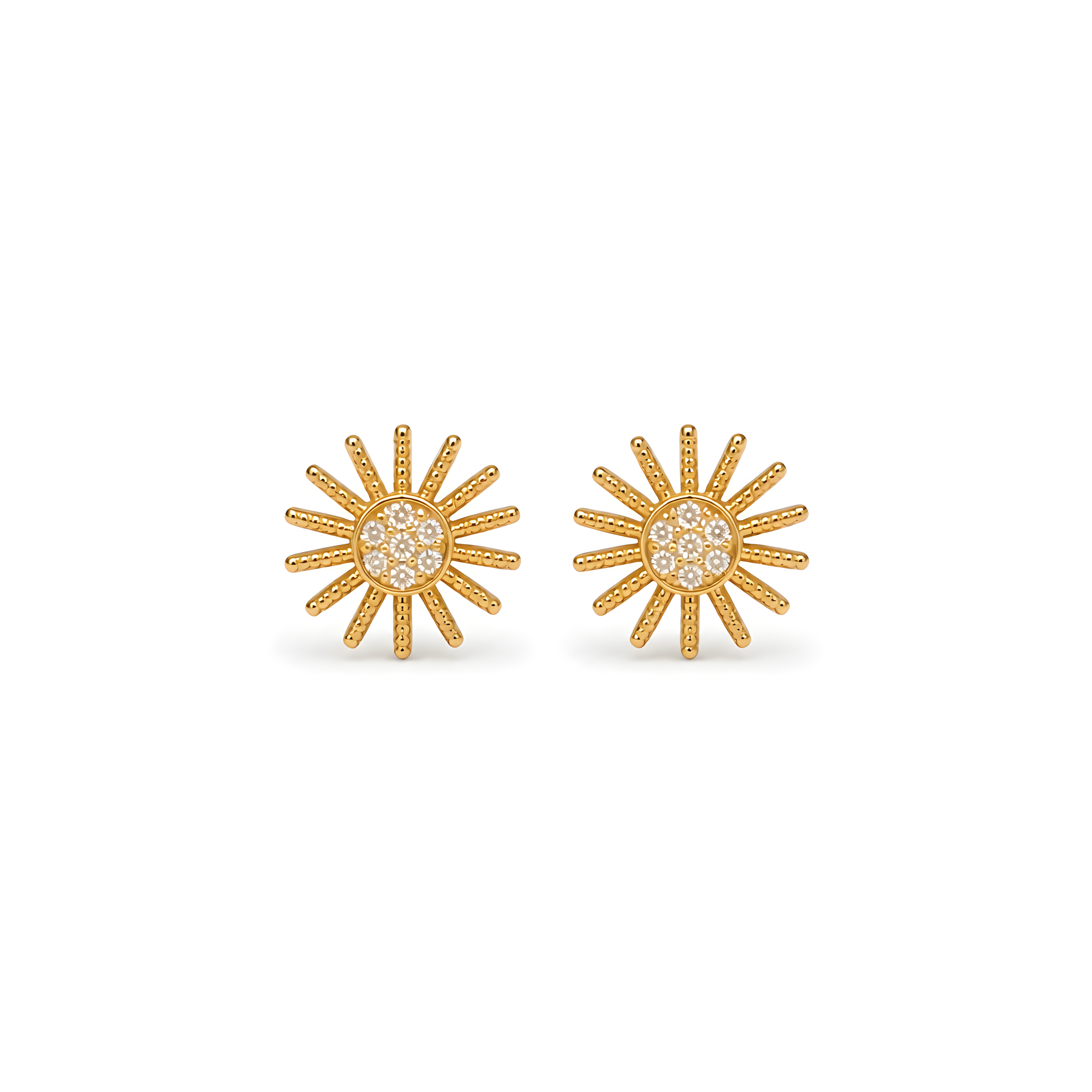 18k Sun Earrings