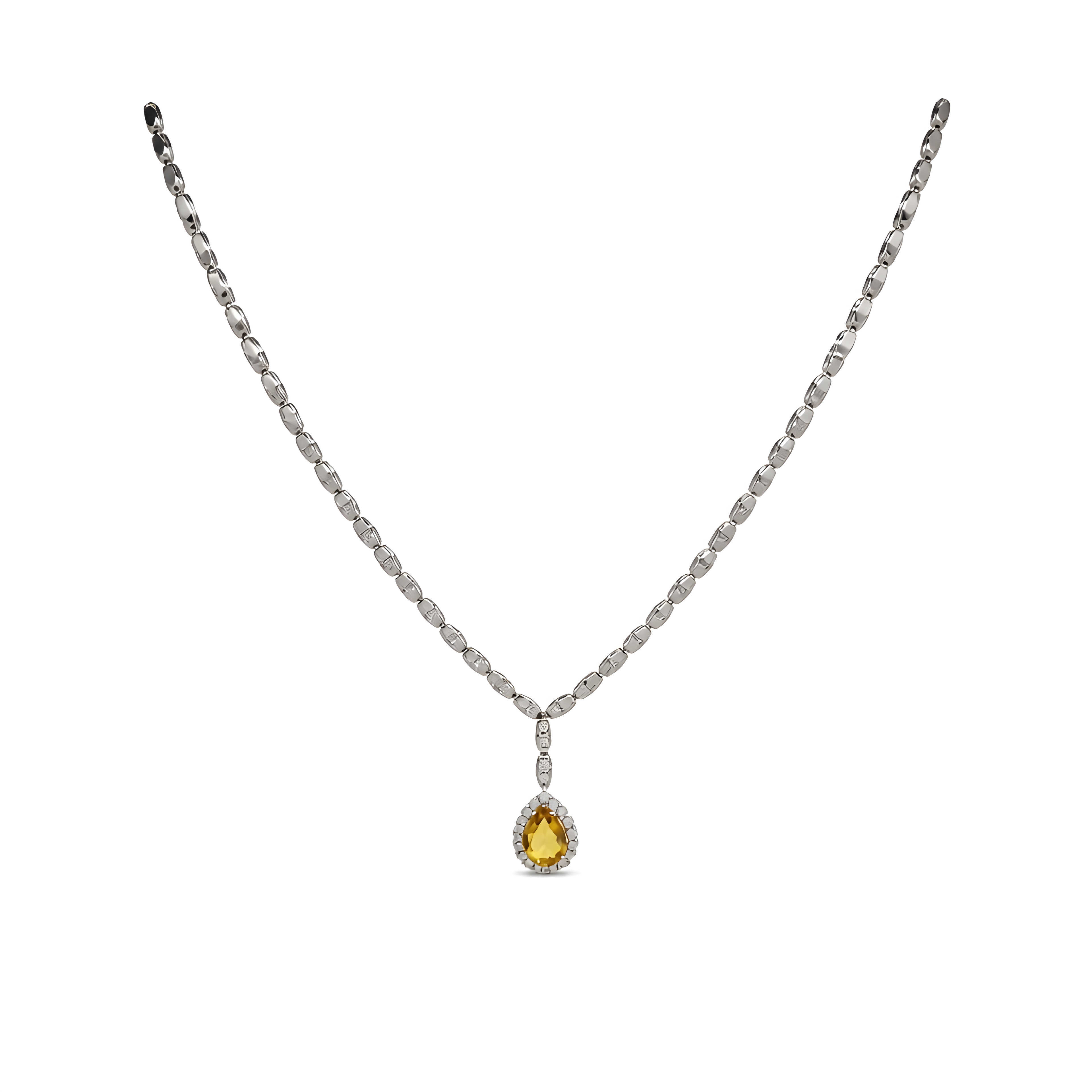 1.58 ct Yellow Sapphire Necklace