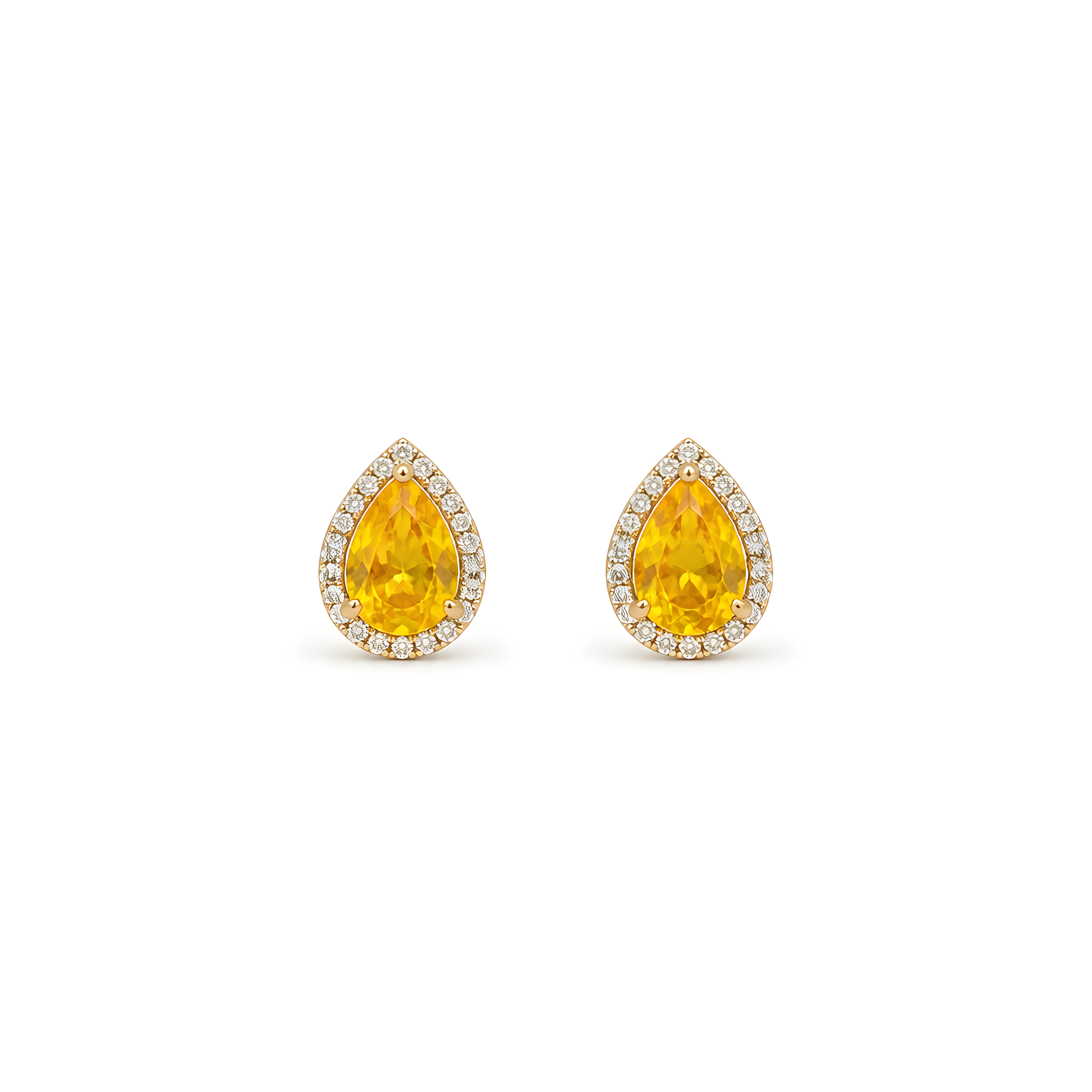 1.57 ct Yellow Citrine Earrings